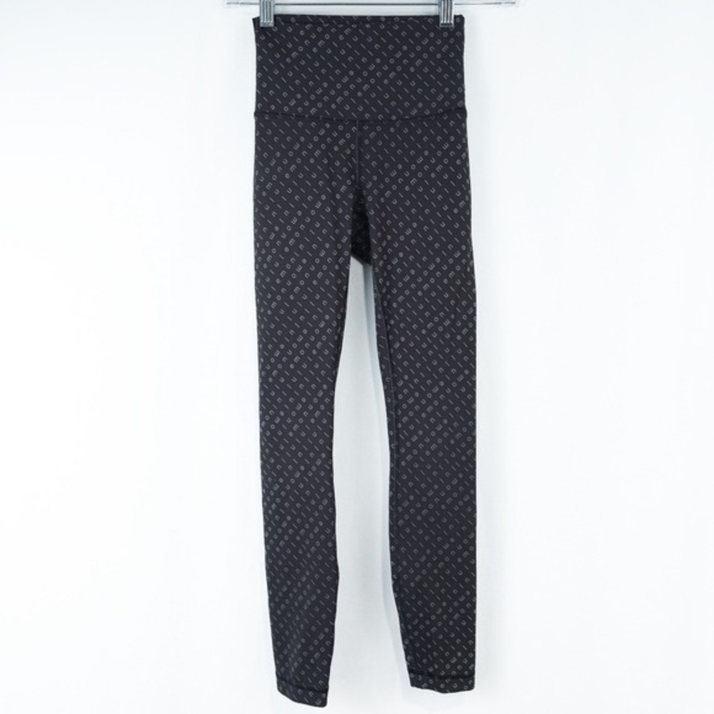 Lululemon Wunder Train High Rise Tight 25" Size 2 Mirrorify Black Multi W5CXNS